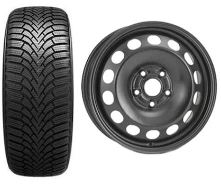 Roata completa VW Golf 5, Skoda Octavia 2, Seat Leon janta otel ALCAR 9165 6x15 + anvelopa Iarna Sailun IceBlazer Alpine+ 195/65R15 95T Roti complete Skoda